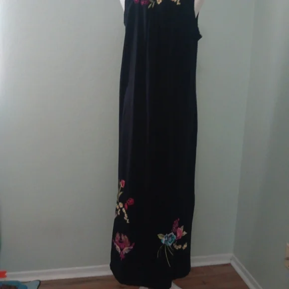 Johnny Was Vibrant Floral Embroidered Maxi Dress - Picture 5 of 8